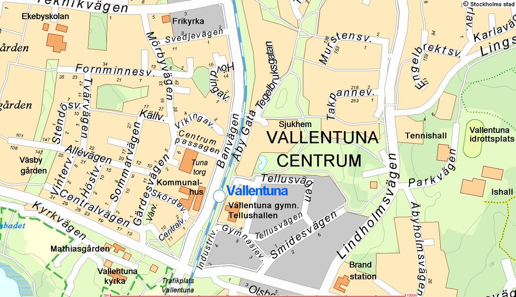 PLANBESKRIVNING Planområdet VALLENTUNA CENTRUM HANDLINGAR Plankarta med