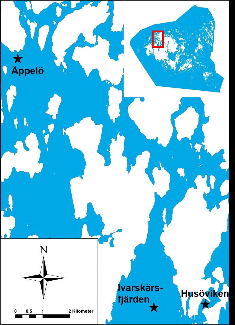 1 1 Provtagningsstationer Husö biologiska station har ett eget provtagningsprogram av havsvikar som löpt på sedan slutet av 1980-talet.