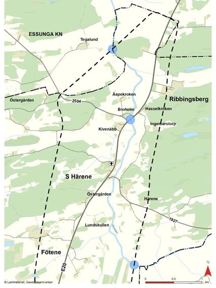 Vägplan samrådshandling val av lokaliseringsalternativ 2017-09-11 SMHI har utfört beräkningar av dimensionerande vattenföringar och vattennivåer för Nossan samt beräkningar av en klimatanpassad