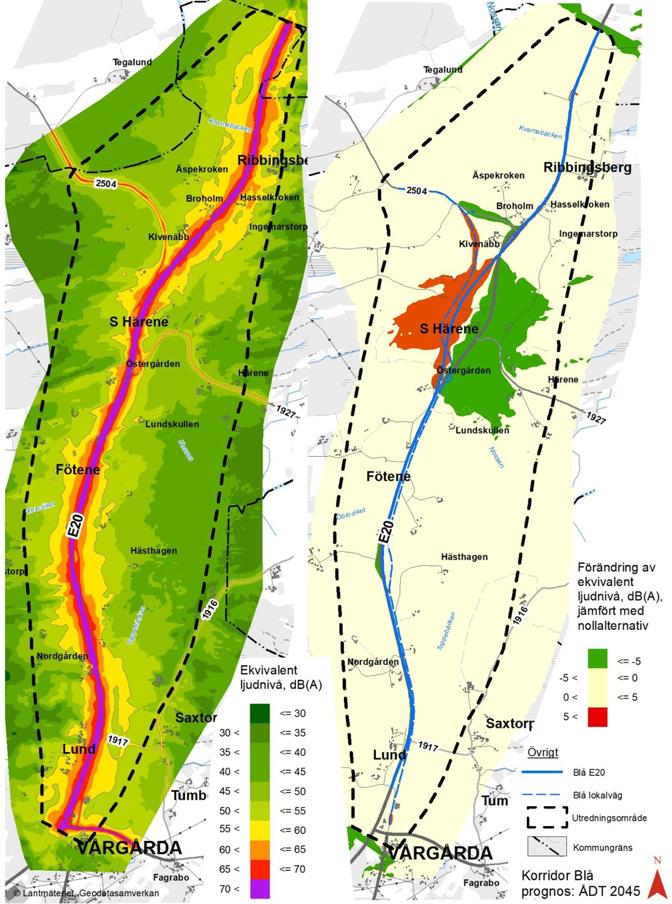 Vägplan samrådshandling, val av lokaliseringsalternativ 2017-09-11 Figur 6.5.6:2.