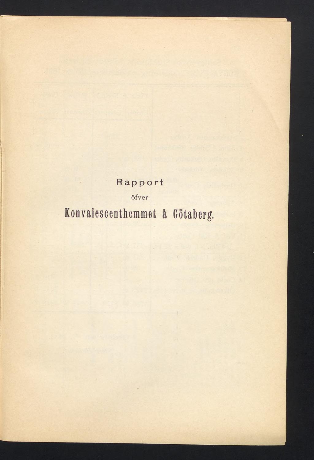 Rapport öfver