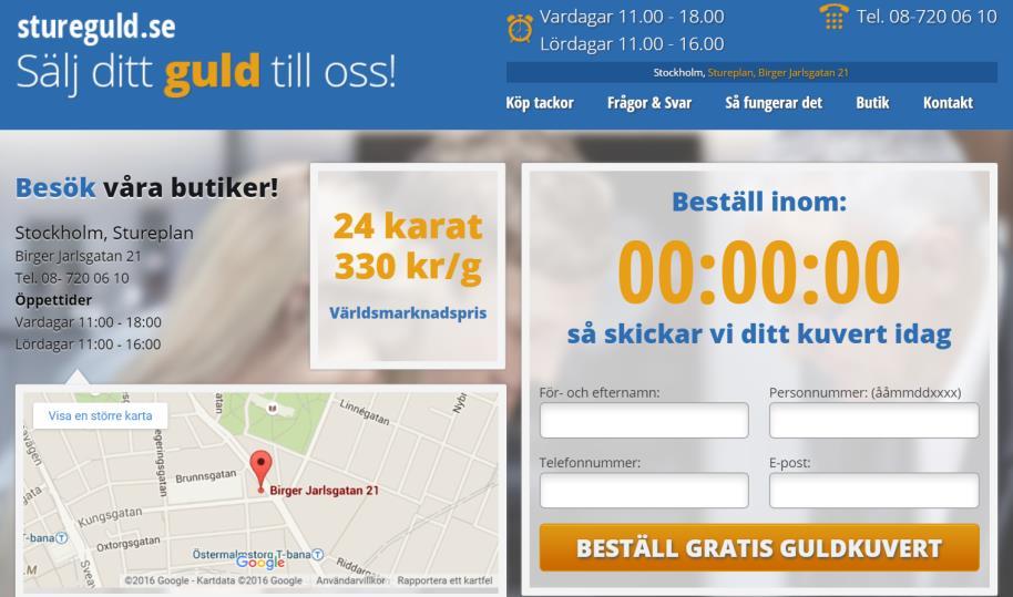 VARUMÄRKEN Bolaget har tre varumärken; Stureguld.se, Smsguld.