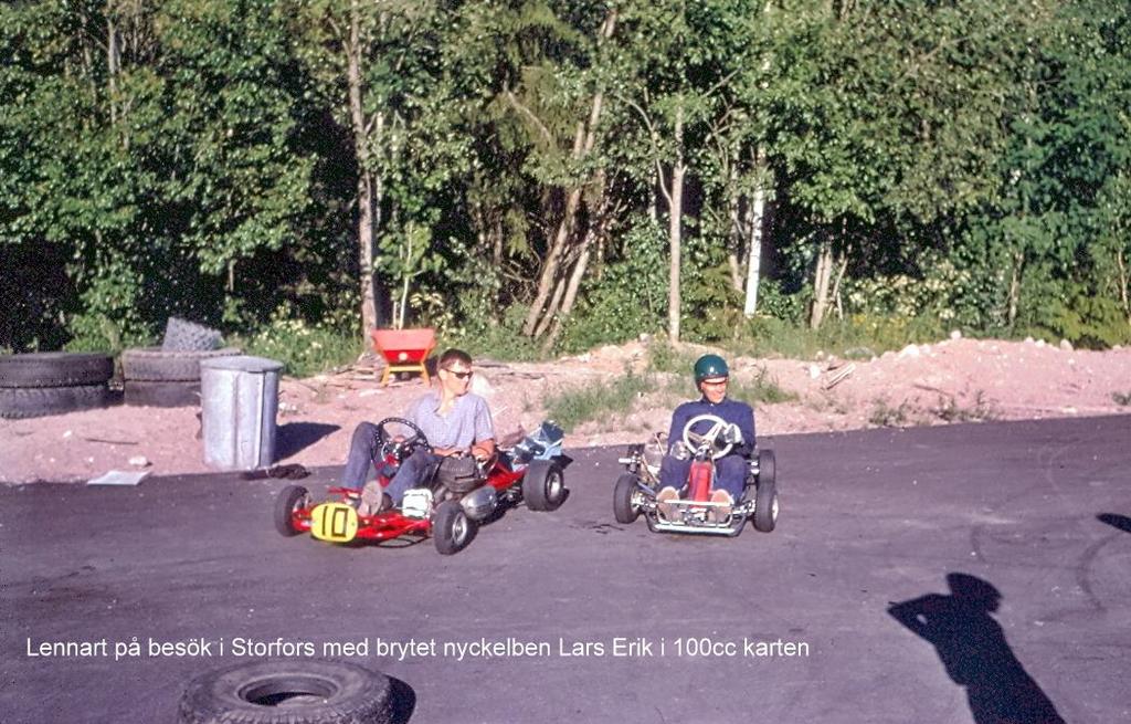 1968 Lennart och brodern Lars Erik på Storfors Ring På hemvägen, Lennart