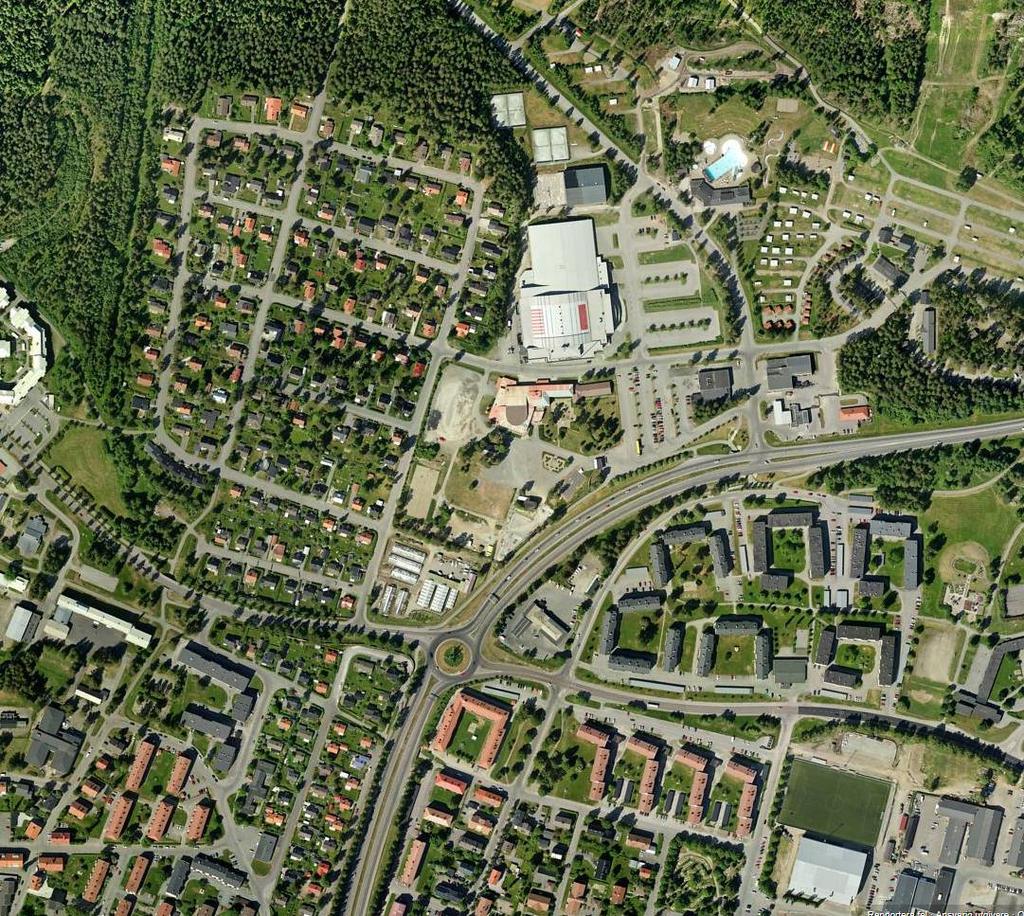 7 (51) Nuläge Områdesbeskrivning Den aktuella fastigheten är belägen knappt en kilometer norr om Skellefteå centrum. Fastigheten rymmer idag kommunens växthus.