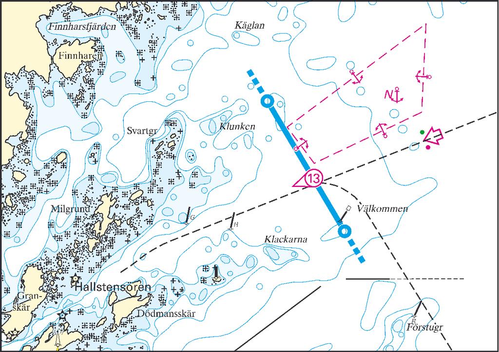 Lotsområde Gävle Ga6 - Norrsundet 1 ) Norrsundet 60 58,50 N 017 14,15 E 60 57,35 N 017 15,55 E Sjön syd