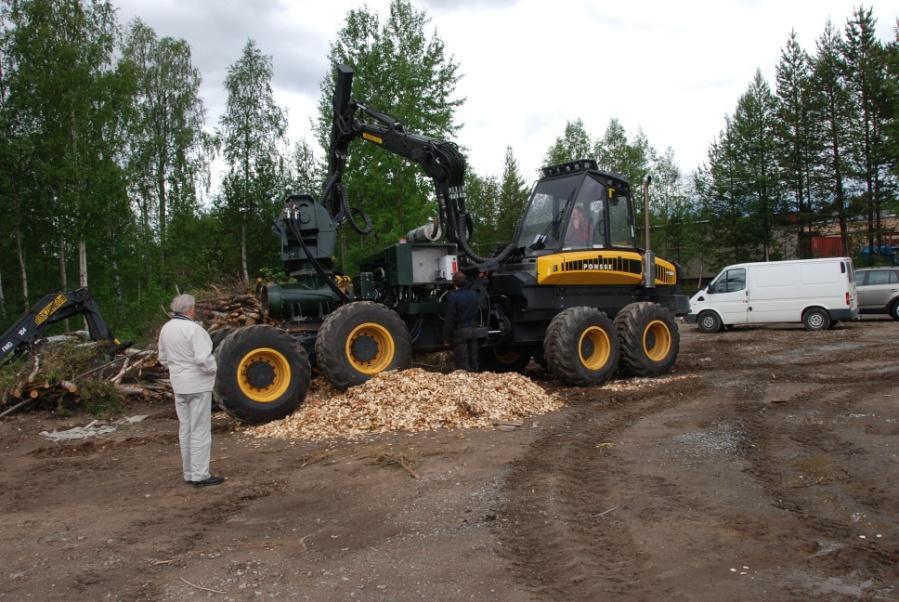 Flispac is today mounted on a Ponsse harverder Felling and bucking of
