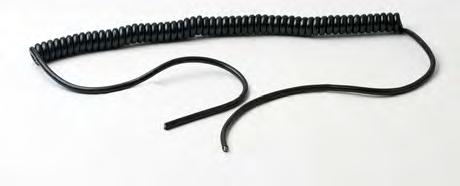 H05BQ-F, H07BQ-F Guiisolerad PUR-mantlad spiralkabel Spiraliserad olje- och fettbeständig kabel med slitstark och nötningstålig mantel av PUR.