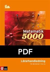 Matematik 5000 Kurs 1a Röd & Gul Lärarhandledning pdf PDF ladda ner LADDA NER LÄSA Beskrivning Författare: Lena Alfredsson. Vilket arbetssätt föredrar du?