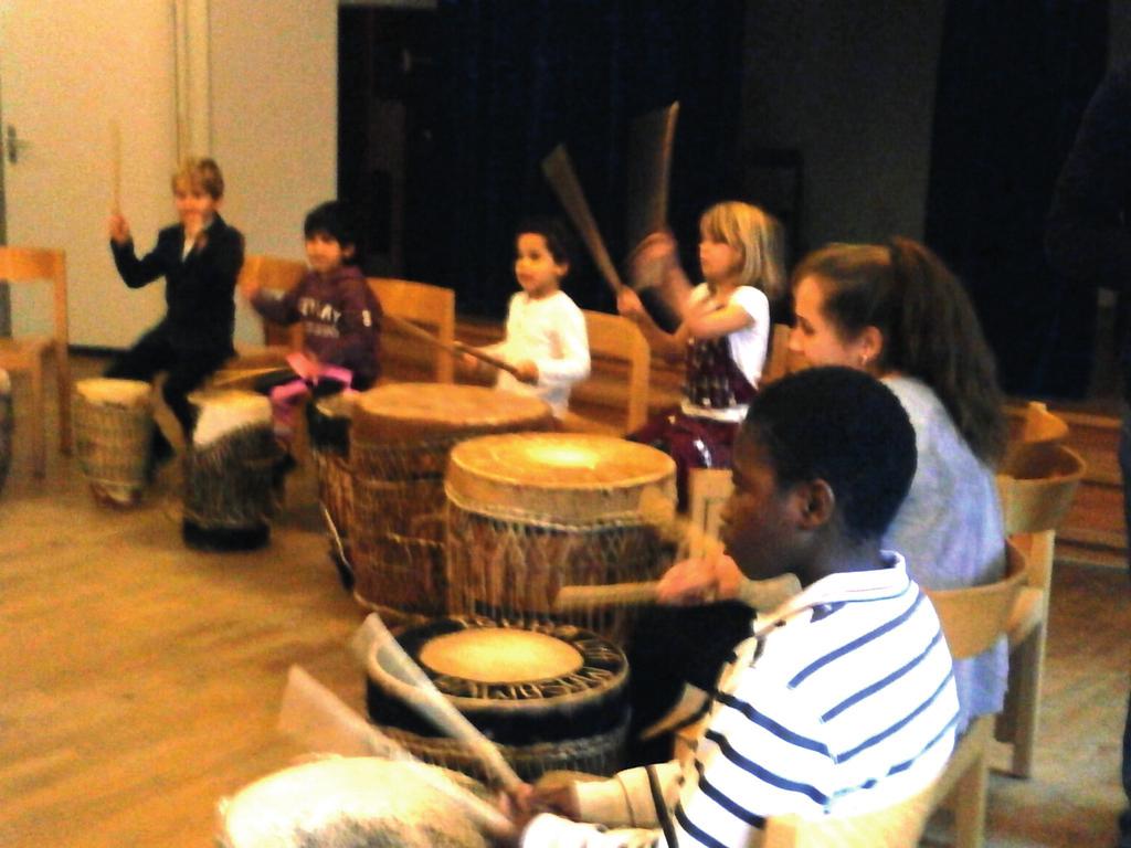Alla skolor Workshop i trummor från Tanzania TIPS Varje skola får en trumworkshop. Skolorna själva får bestämma vilken klass som får nöjet att delta i aktiviteten.