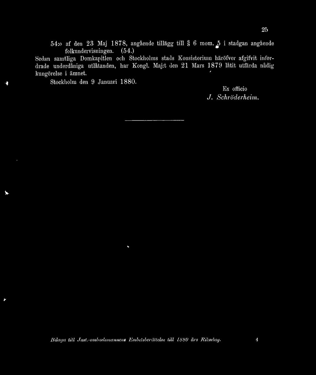 utlåtanden, har Kongl. Maj:t den 21 Mars 1879 låtit utfärda nådig kungörelse i ämnet.