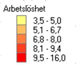 9,6% 43 Vänersborg 10,9% 44 Tibro 10,9% 45 Mariestad 11,0% 46 Töreboda 11,3%