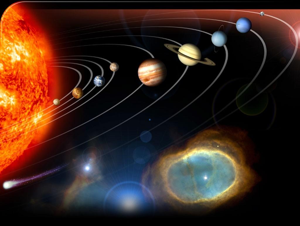 Planeternas omloppsbanor Den första slående egenskapen hos solsystemet är att alla planeter rör sig i samma plan (samma