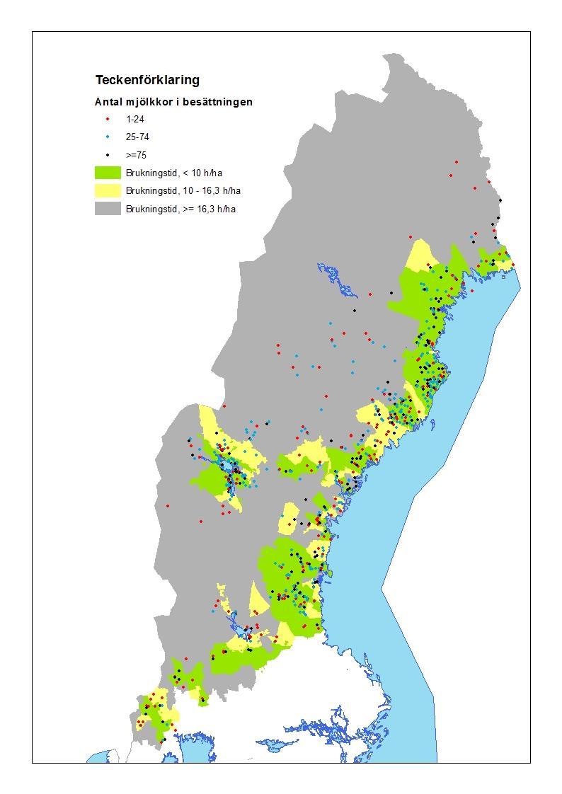 Bilaga 4 Mjölkföretagens geografiska spridning i stödområde 1-3 i