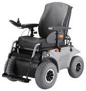 Optimus 2 Framhjulsdriven elrullstol med motoriserad styrning (joystick) för utomhusanvändning.