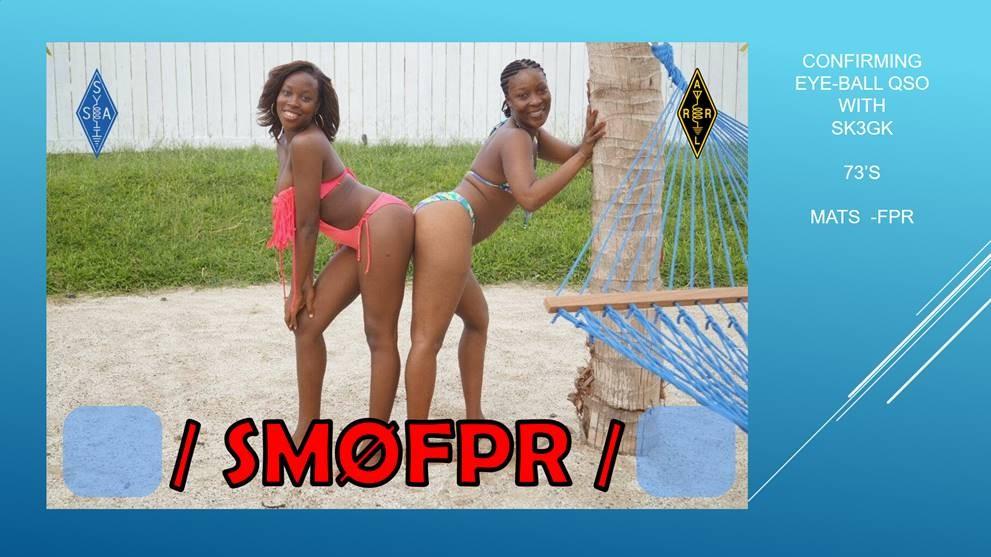 Tyvärr glömde Mats att nämna att de två läckra damerna på hans QSL är systrarna