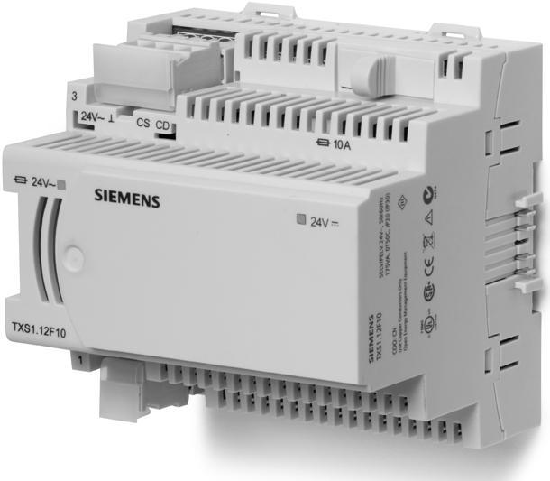 12F10 strömförsörjningsmodul Upp till 4 strömförsörjningsmoduler kan användas parallellt AC 24 V-matning Generering/överföring av DC 24 V, 1,2 A för matning av