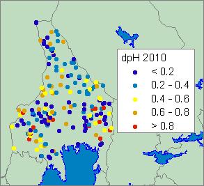 Tillståndet i skogsmiljön i Värmlands län. Resultat från Krondroppsnätet t.o.m. september 11. IVL rapport B 3. Figur 7.