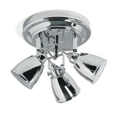 Finns i flera färger 249 Takskena Lerdala i kromad metall, 4-lågig, L 80, H 24 cm, E14, 899 Takrondell Lerdala i kromad