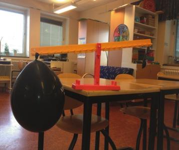 föreslagna alternativen som är rätt. Resultatet visade att ingen av de 14 eleverna visste att gaser väger något.