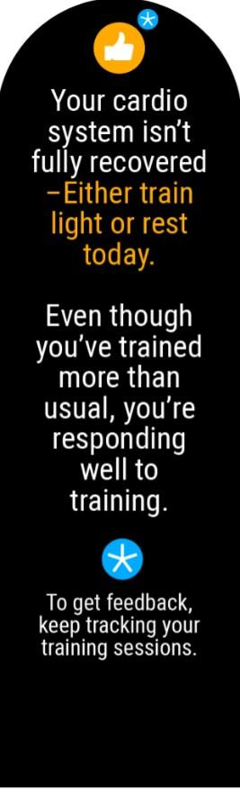 En ikon som illustrerar din kardiovaskulära träningsförmåga idag, vilket återspeglar den dagliga träningsrekommendationen med våra råd om din träning.