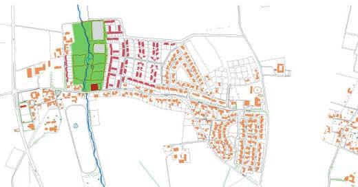 Planförslag GEOGRAFI I det här förslaget föreslås en utbyggnad i bostadsområde 1. Här kommer även att redogöras för förslag på åtgärder för andra delar av byn.