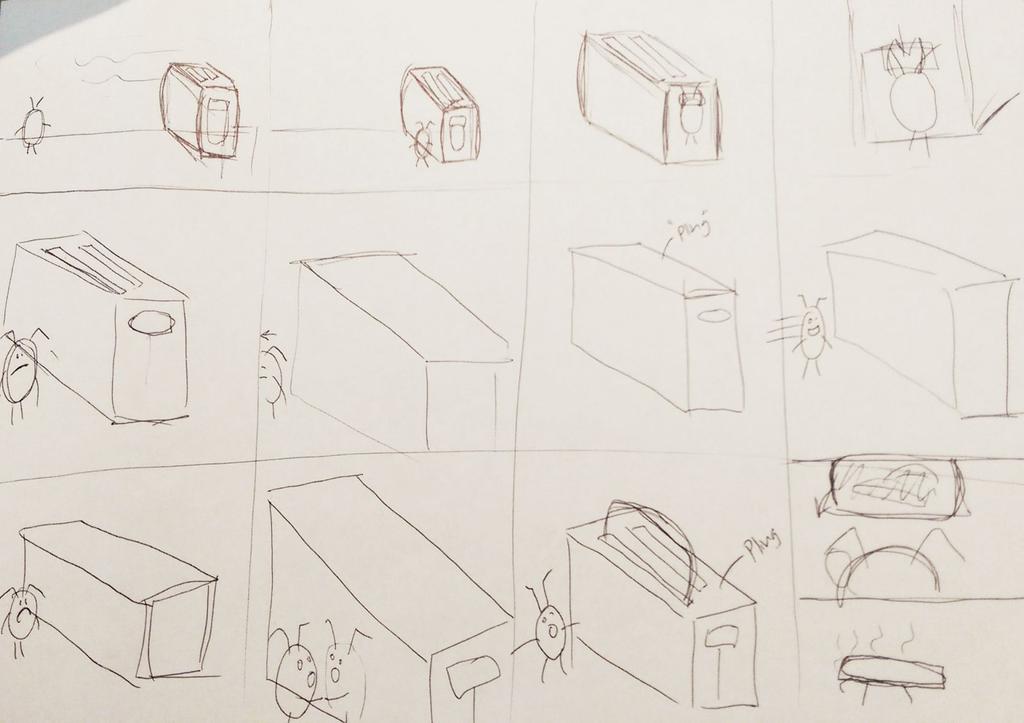 Detta beslut fattades på grund av att gruppen insåg att den första storyboarden skulle ta alldeles för lång tid att producera för att kunna hålla tidsmålet för angiven