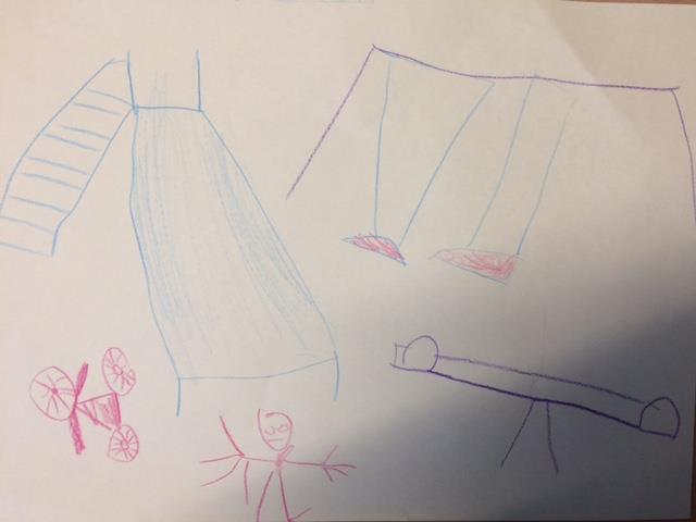 Ett barns bild av en hälsoförskola.