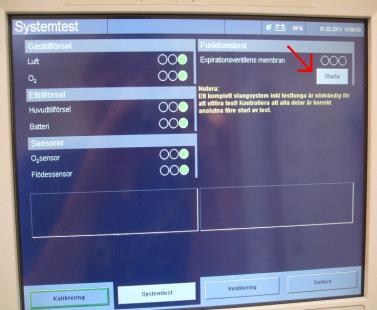 Starta funktionstest.