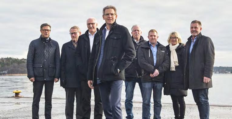 Ledningsgrupp Från vänster Åsa Nordström, HR-chef, Fredrik Almlöv, teknik- och miljöchef, Anders Nordqvist, ekonomichef, Ingrid Jarnryd, kommunikationschef, Margus Pöldma, trafikchef, Susan Jonsson