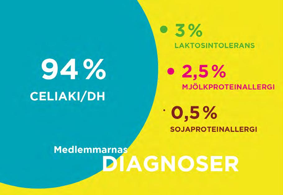 VÅR ORGANISATION Totalt har ca 76 procent av medlemmarna någon eller några av diagnoserna som förbundet företräder.