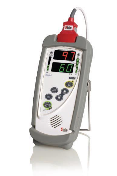 Beskrivning Enkel handhållen pulsoximeter (med larmgränser) Litet format Lång batteritid över 30 timmar med 4 AA batterier Tydliga lättläa siffror Visar SIQ (signal kvalitet), larm & PI (Perfusions