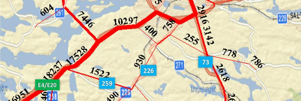 2040 och basår 2012 i ett diagram.