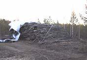 Flisens vattenhalt år 2003-04 inom olika andelslag/ kooperativ Hur täckningen inverkar på flisens vattenhalt 60 60 50 50 Vattenhalt % 40 30 20 V a tte n h a lt % 40 30 20 10 0 Lestinjärvi Halsua
