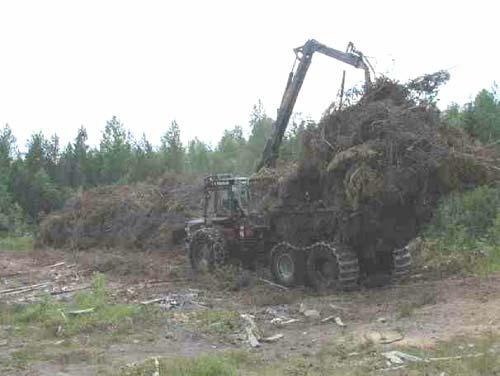 INFO från projektet 31 Substansförlusterna var 8-18% och bestod till största delen av barr och finfraktioner som förlorades i hanteringen (lastning, transport, lossning och kranarbete i samband med