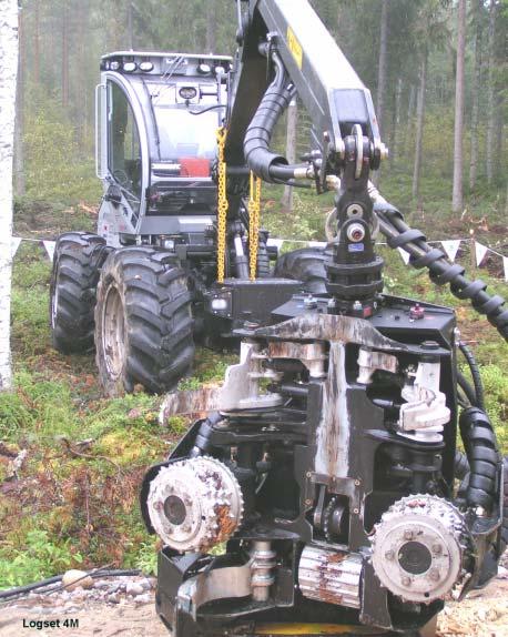 Gruppkvista vid skörd Ett nytt intressant MTH-skördeaggregat för professionella entreprenörer kommer från Logset i Kvevlax. (MTH=Multi-tree handling, flerträdshantering).