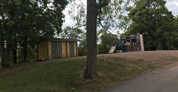 Markens utformning Herrgårdsmiljön är placerad på en kulle och omges av en stenmur. Framför mangårdsbyggnaden finns ytterligare en stenmur, terrassering och en stentrappa.