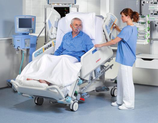 1,2 HALVSITTANDE STÄLLNING Den halvsittande ställningen bidrar till att maximera andningsfunktionen och ger ökad komfort åt patienten.