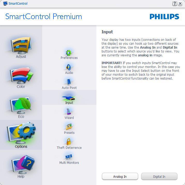 3. Bildoptimering Menu (Aktivera kontextmenyn) visar SmartControl Premium för Välj Select Preset (förhandsinställning) och Tune Display (Finjustera bildskärmen) i skrivbordets högerklicksmeny.