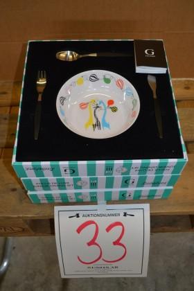 3st set med barntallrik &