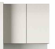 BAD - INREDNING Vedum BAD - VITVAROR Electrolux - LGH 37,5 / 41 M² - ÖVRIGA LÄGENHETER Vedum Maja - F44 Grå Två väggfasta förvaringsskåp i bredd 1x800 mm och 1x400 mm (3 st.