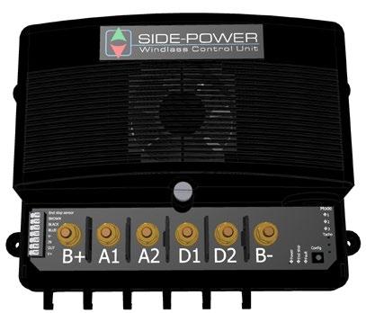Elektrisk installation Installera kontrollenhet 150800 Enheten är inte vattentät och måste därför placeras tort i närheten av vinschens motor.
