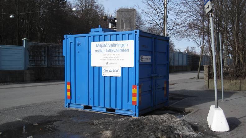 8. Mobil 3 (kontainern) Mobil 3 är en mobil mätkontainer som flyttas på lastbil. Under 21 har den stått mest vid Botaniska Trädgården men under december flyttades vagnen till Odinsgatan.