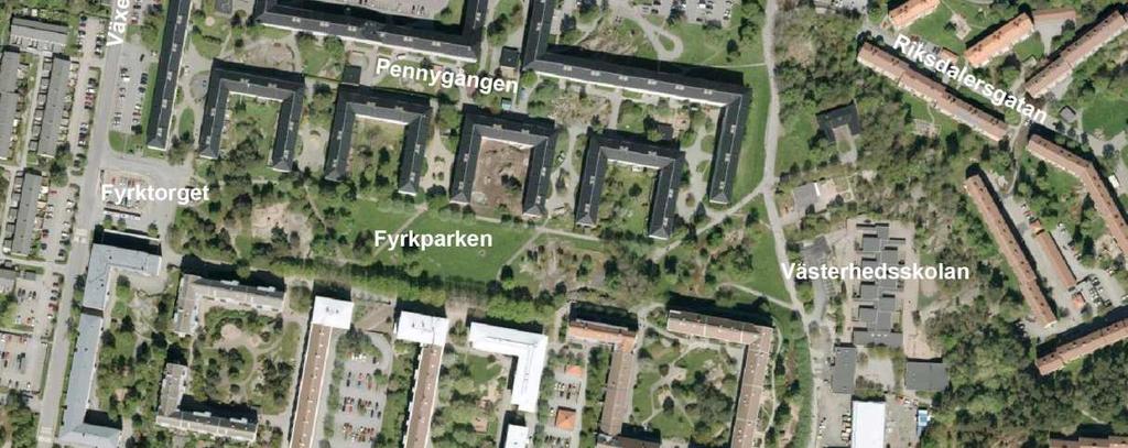 Förslaget innebär att ytorna som idag används för markparkering bebyggs med flerbostadshus i 4-8 våningar samt att ytan närmast Högsboleden bebyggs med en lamell i 8 våningar.