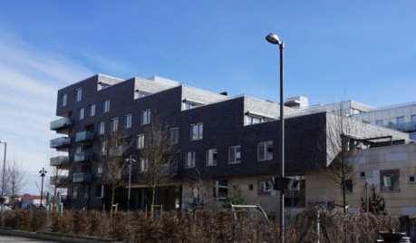 Detaljplanen möjliggör att fyra olika takutformningar med en trappning för att möta befintlig bebyggelse och ge bättre solförhållanden, se illustrationerna