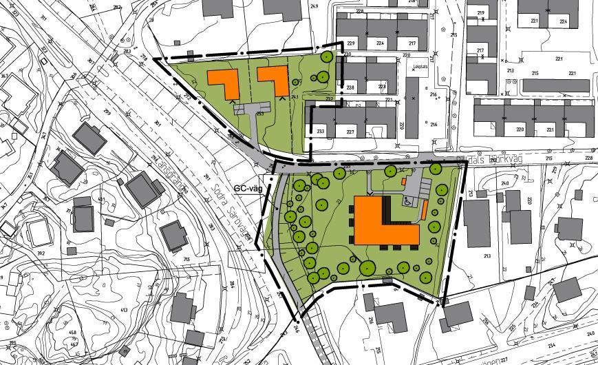 Störningar Planområdet berörs inte av några störningar i form av luftföroreningar. Då det här föreslås bostäder så har byggrätterna begränsats för att uppnå de riktvärden för buller som gäller.