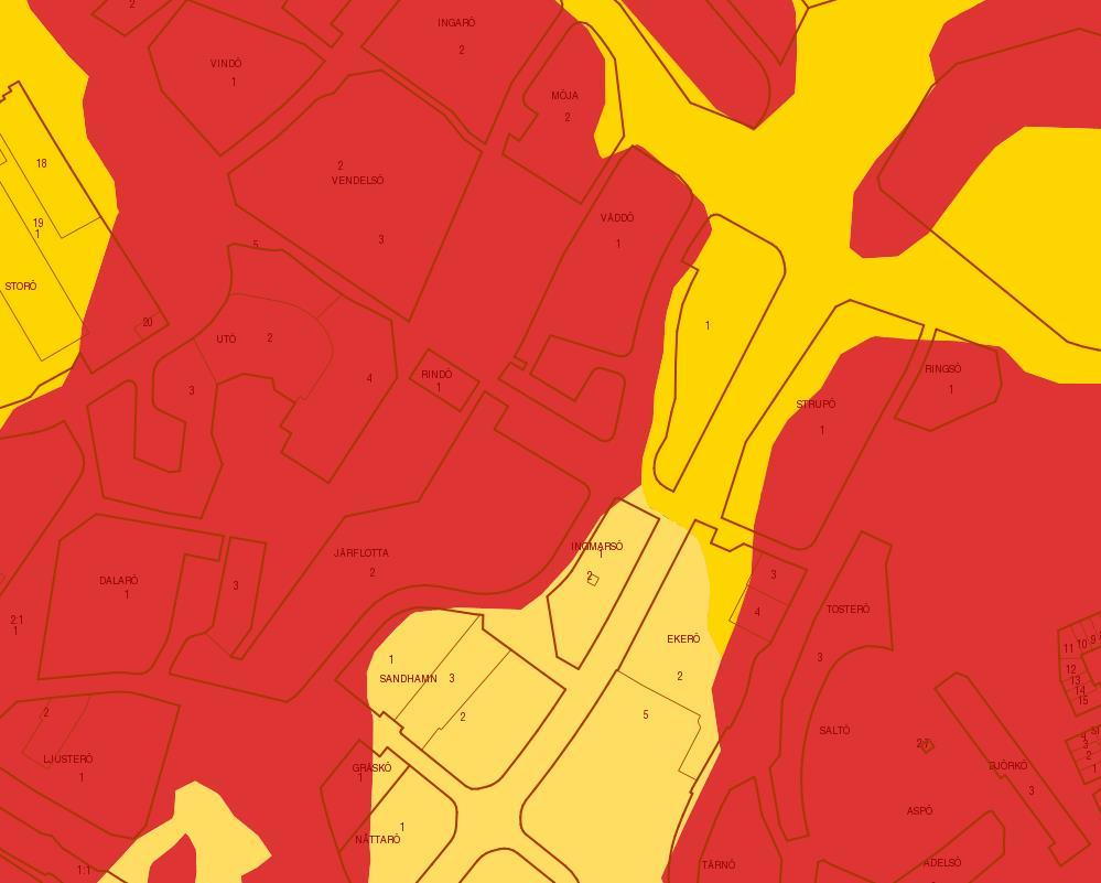 Dagvattenutredning kvarteret Väddö Sida 8 (24) 3.1 Geologiska förutsättningar Den underliggande marken vid såväl det norra, - som det södra området utgörs av berggrund.