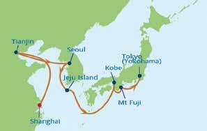 Kina, Sydkorea & Japan Sju hamnar, mängder av upplevelser PRELIMINÄRA FLYGTIDER DAG FLYG TIDER FLYGTID 27 mar Stockholm - Helsingfors 13.30-15.25 0h55 27 mar Helsingfors - Shanghai 17.20-07.