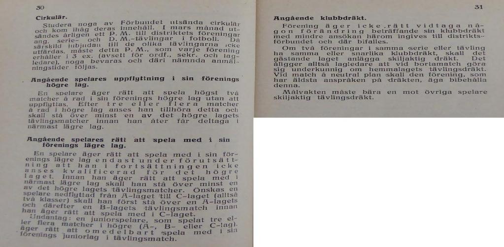 Protokoll från styrelsesammanträde den 3 jan. 1938. Närvarande: Jannes Nilsson, Nils Trogen, E Norén, Jannes Gustafson. 1. Diskuterades tipsmedel, fotbollslaget, och svaret på Idrottsplatskommitténs skrivelse härom och erhöll sekreteraren i uppdrag att besvara skrivelsen.