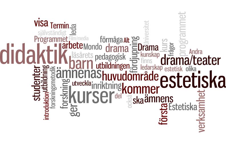 Kandidatprogram i Estetiska ämnens didaktik - drama/teater Studiehandledning termin 1, ht 2018 Institutionen för
