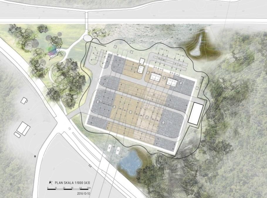 Sida 13 (27) Planförslag Ny bebyggelse Anläggningen Ett 400 kv växelströmställverk omfattar större delen av kvartersmarken.
